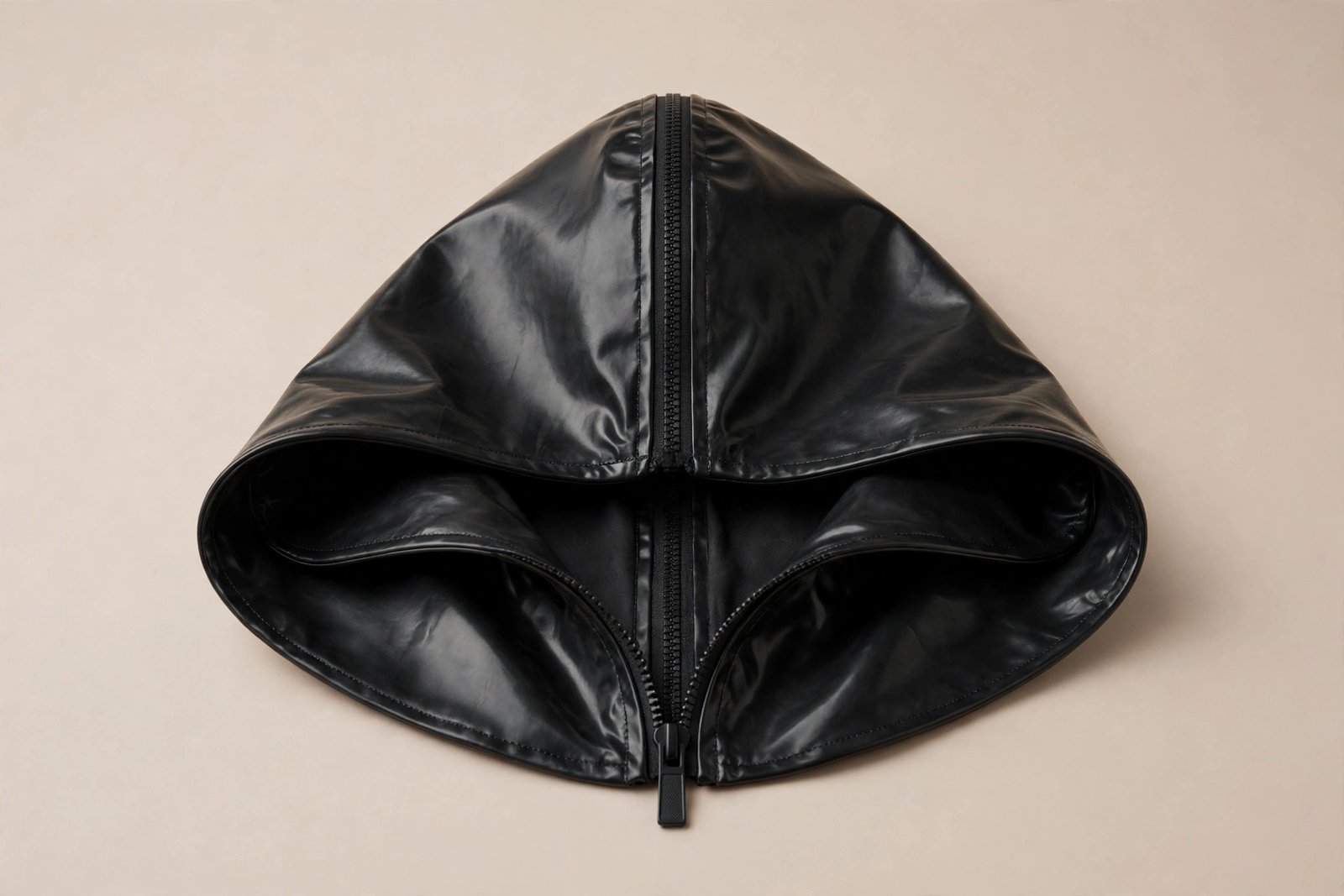 black-latex-control-hood-for-him Black Latex Control Hood For Him - Image 1