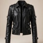 Black Leather Bondage Jacket