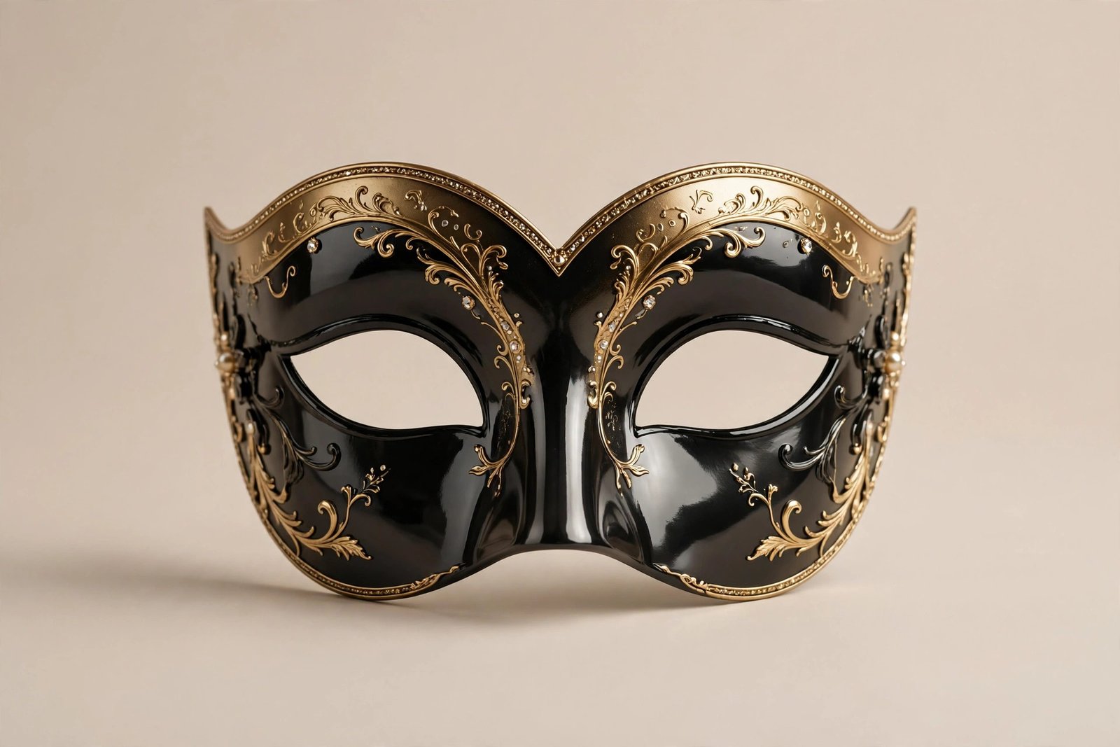 black-leather-fox-mask-leather-collar Black Leather Fox Mask & Leather Collar - Image 1