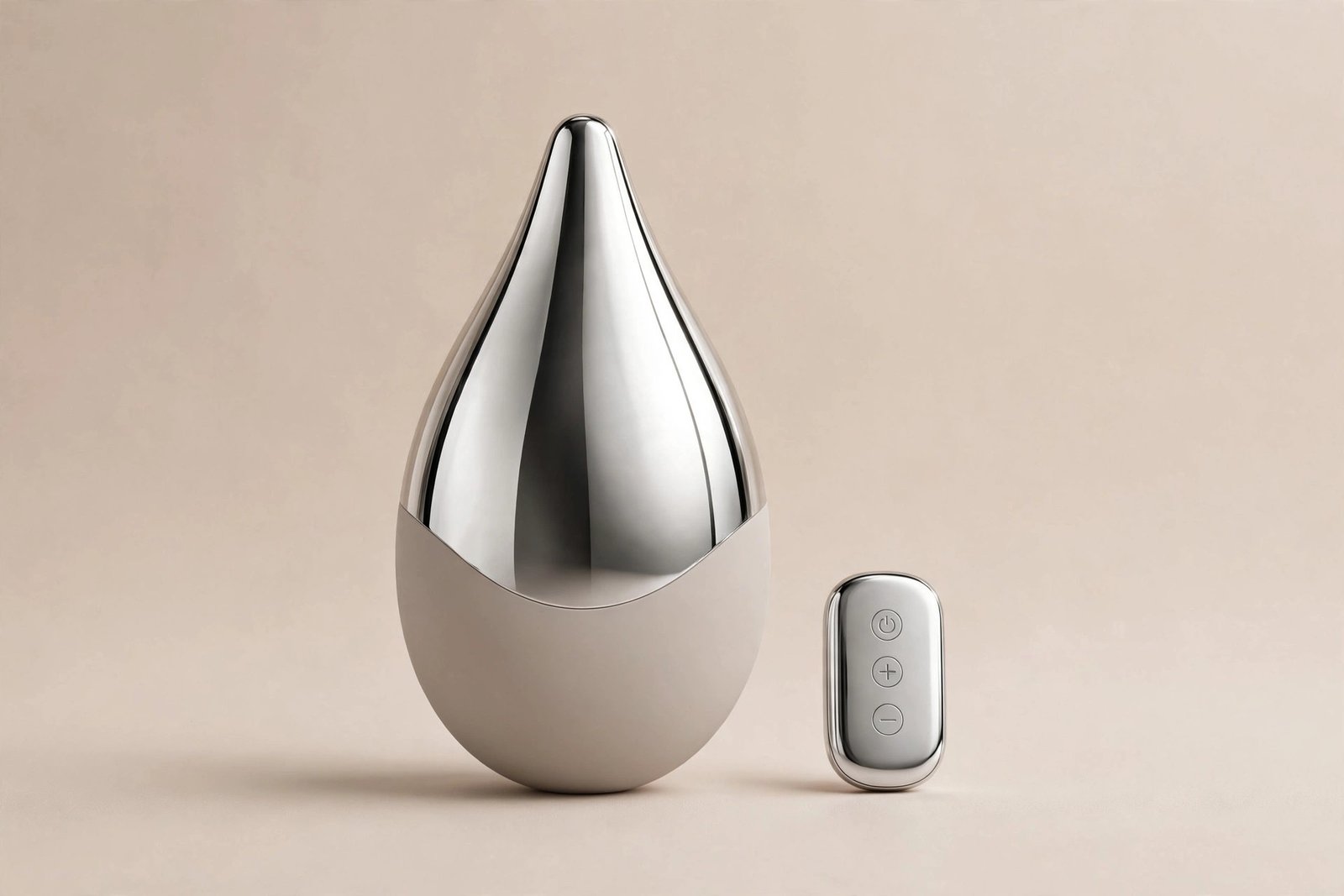 chrome-teardrop-remote-control-vibrating-anal-plug Chrome Teardrop Remote-Control Vibrating Anal Plug - Image 1