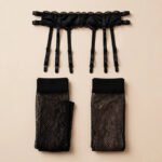 Onyx Desire Black Fishnet Garter Stockings