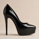 Pleasers – Black Stripper Heels
