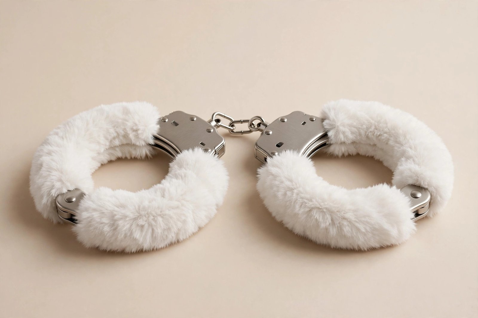 plush-handcuffs-white Plush Handcuffs white - Image 1