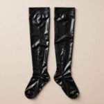 Shiny Black Latex Stockings